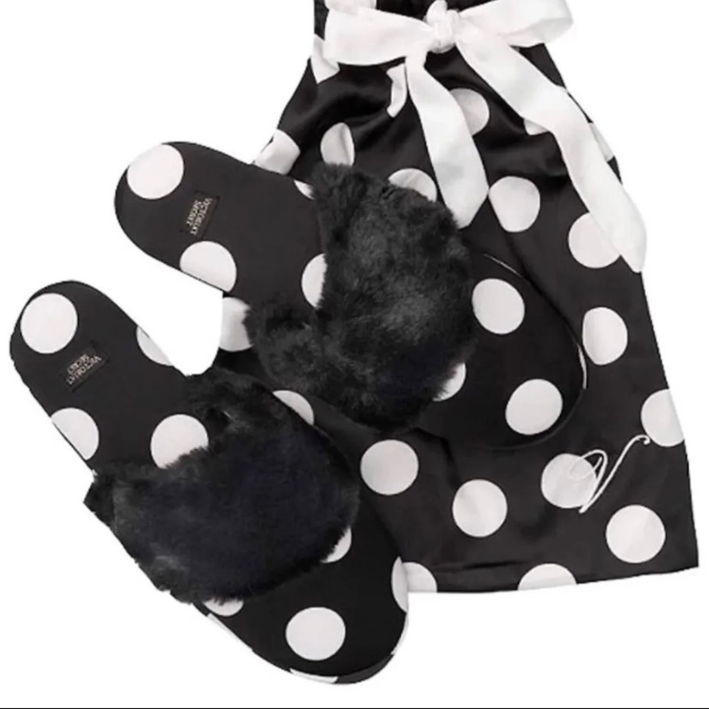 VS Satin Polka Dot Slippers